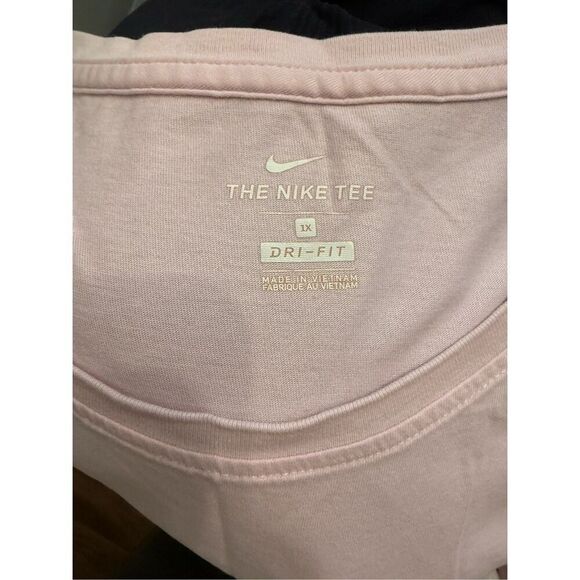 Nike Pink Dri-Fit Floral Swoosh Sleeveless Training Athletic Gym Tank Top 1X - Picture 4 of 4